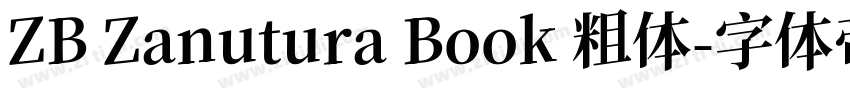 ZB Zanutura Book 粗体字体转换